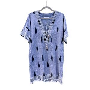 NWOT COREY LYNN CALTER Ikat Print Kaftan Cover Up Small S